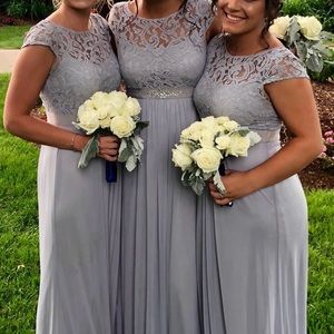 Grey/ silver prom dress. Worn once.